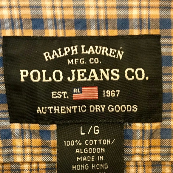 (L) Ralph Lauren Polo Jeans Co button down shirt - Picture 5 of 5